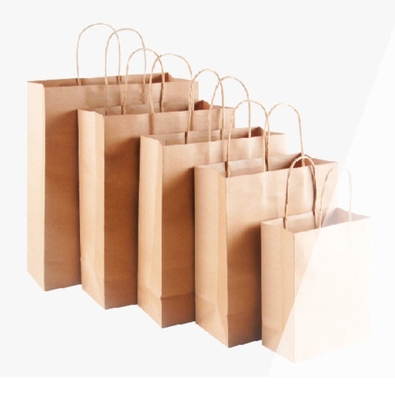 İyi bir fiyat. Gıda Kağıt Çanta Paketleme Kahverengi Kraft Hediye Çantaları Alışveriş İçin çevrimiçi